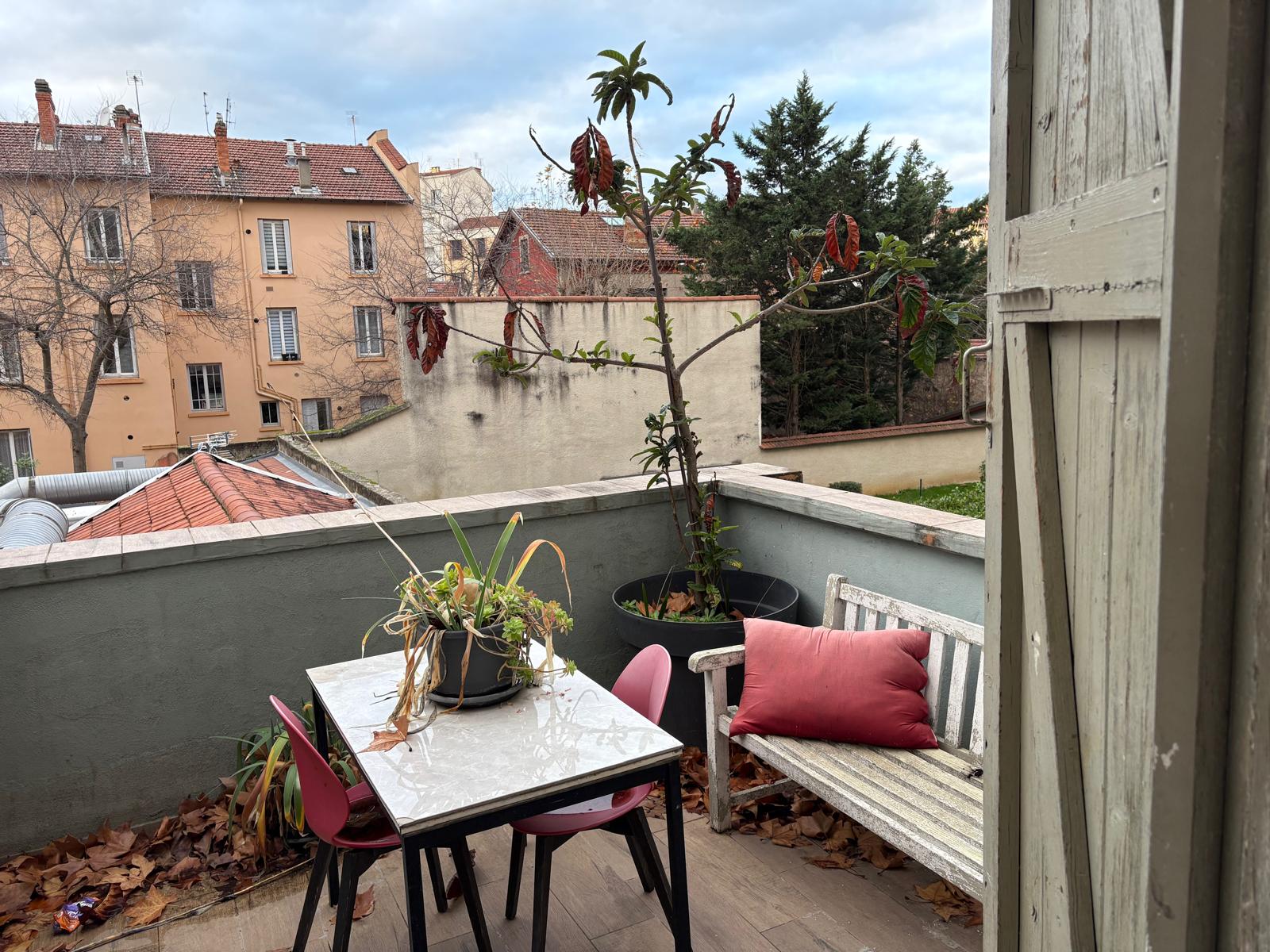 Studio 18m² terrasse Lyon 3ème